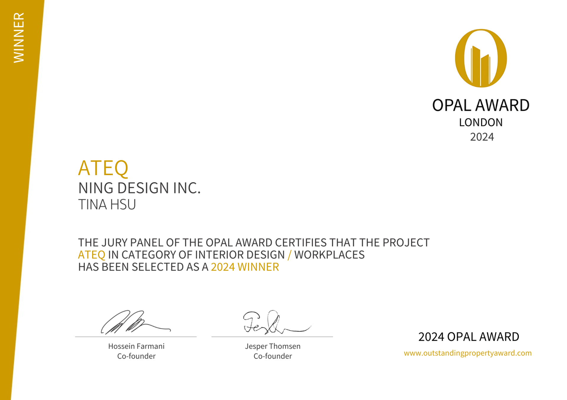 2024 OPAL AWARD